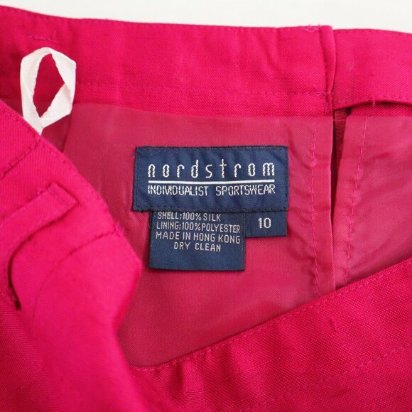 Nordstrom Vintage 100% Silk Skirt 80's Lined Magenta Label Size 10 fits 6 NWT - Picture 3 of 10